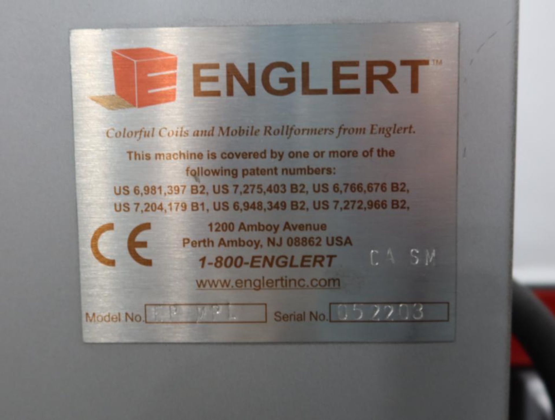 Englert FR MPL Metal Man Portable Multi Panel Roll Forming Roof Panel Machine, S/N 052203, 12' Box, - Image 11 of 16