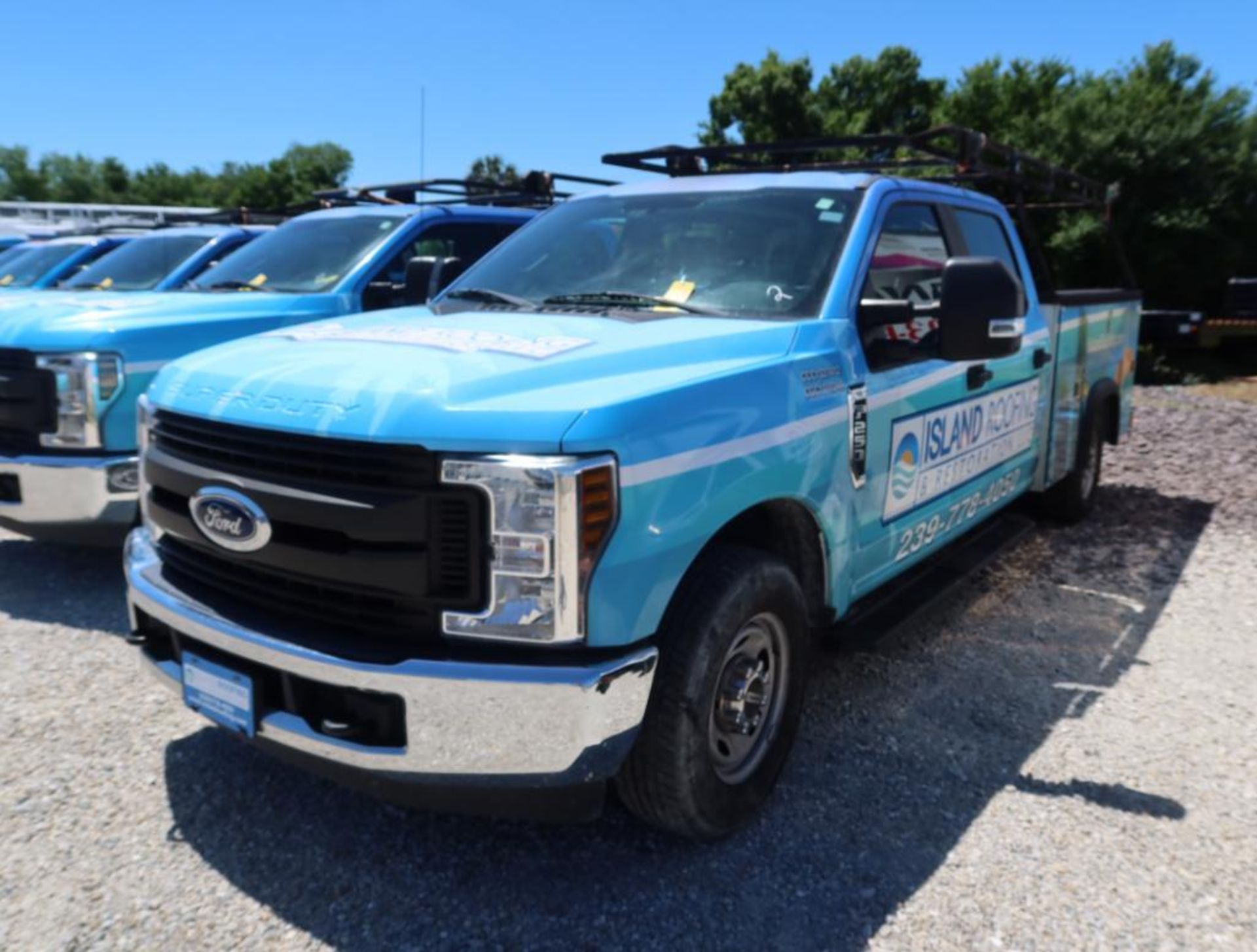 2019 Ford F-250 4 Door Utility Bed w/Ladder Rack, Gas, License# NEZ-G73, VIN 1FD7W2A6XKED56629, 55,5