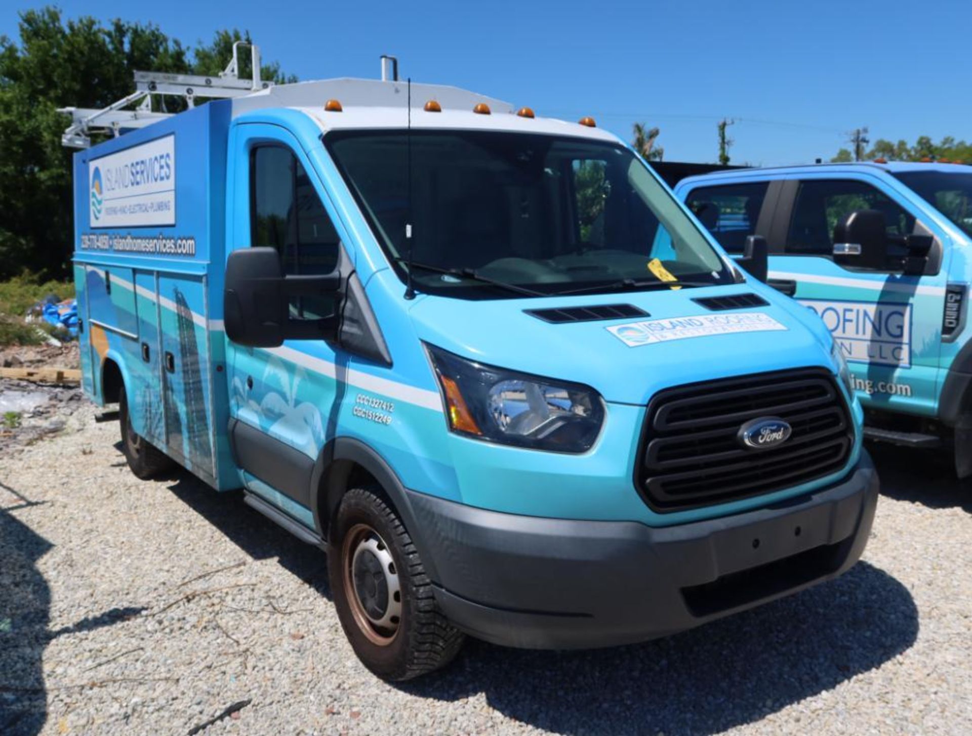 2018 Ford Transit T350 Knapheide KUV Double Drop Rack, Gas, License# LSIB81, VIN 1FDBW5PM8JKB06890,