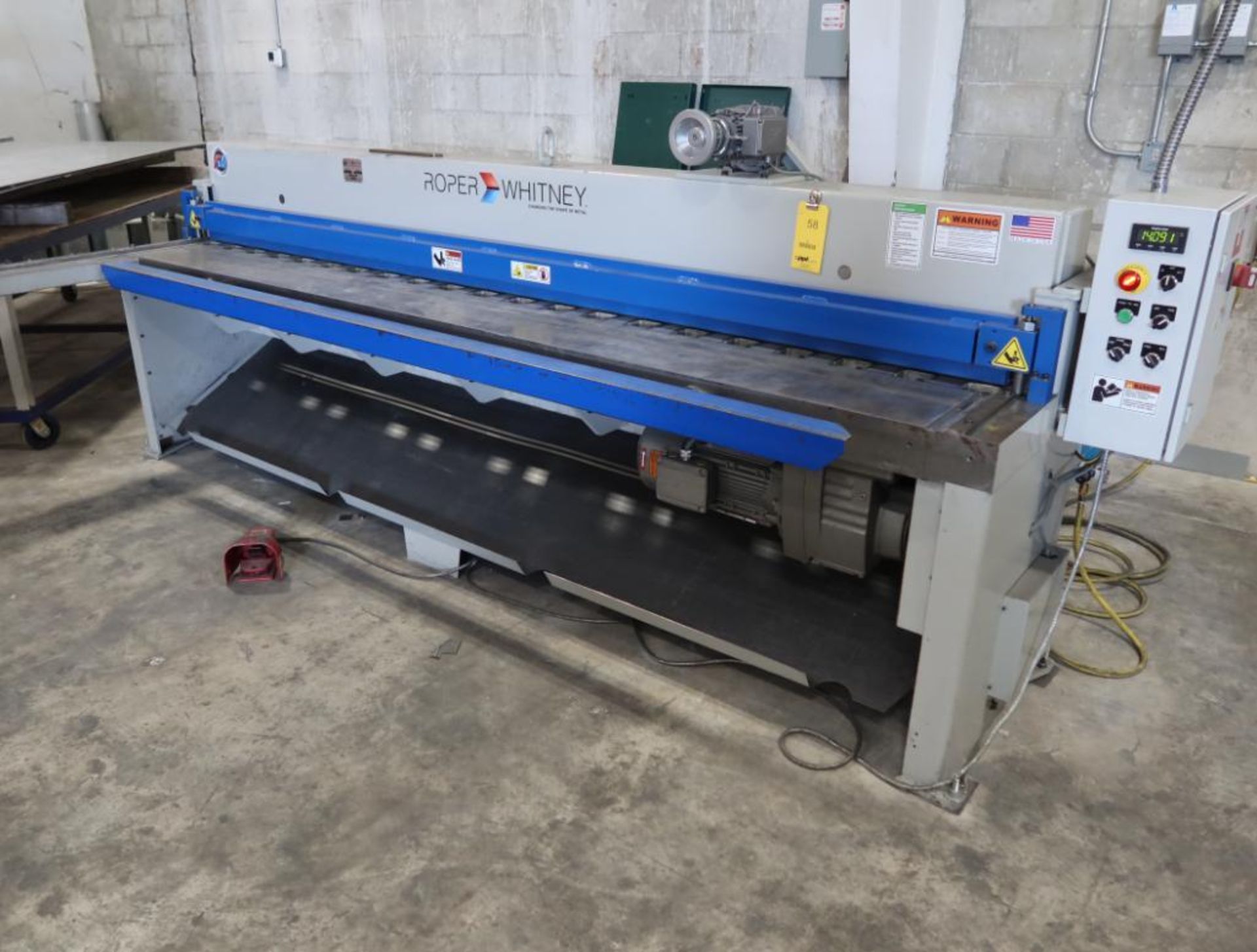 2022 Roper Whitney 10M14 Mechanical Sheet Metal Shear, 230V, 3 Phase, 60 Hz, Electric, 14 Gauge Mild