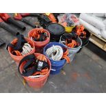 LOT: (8) Personal Fall Protection Sets - Each w/Bucket