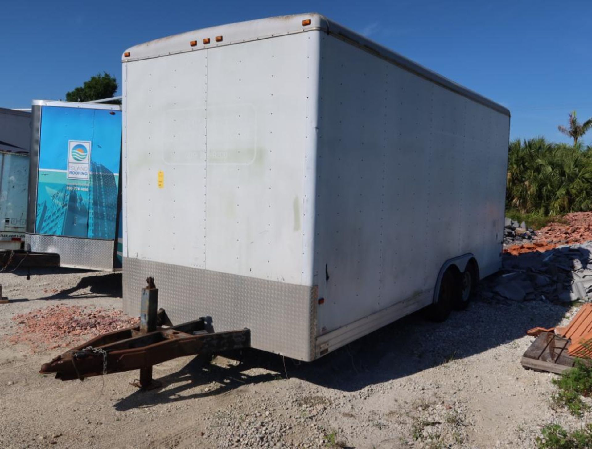 20' x 7' 6" Wells Cargo Enclosed Tandem Axel Cargo Trailer, Side Swing Door, Rear Ramp Door