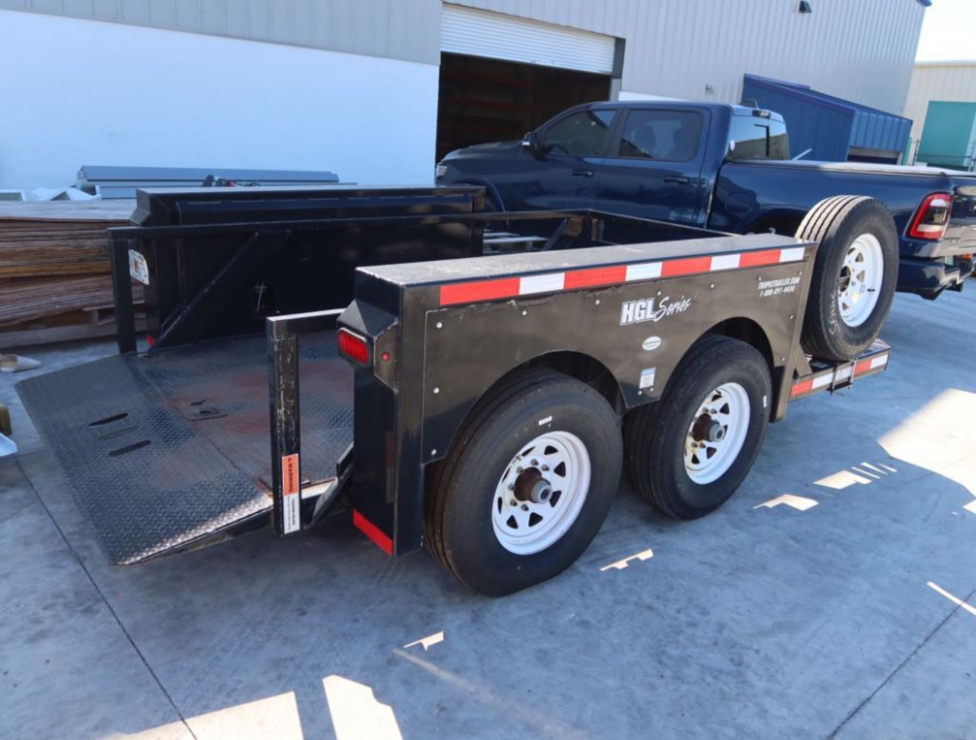 2020 Anderson HGL 10612 Tandem Axle Drop Deck Trailer, 12' x 6' Hydraulic Operated Bed, VIN 4YNBN122 - Bild 2 aus 6