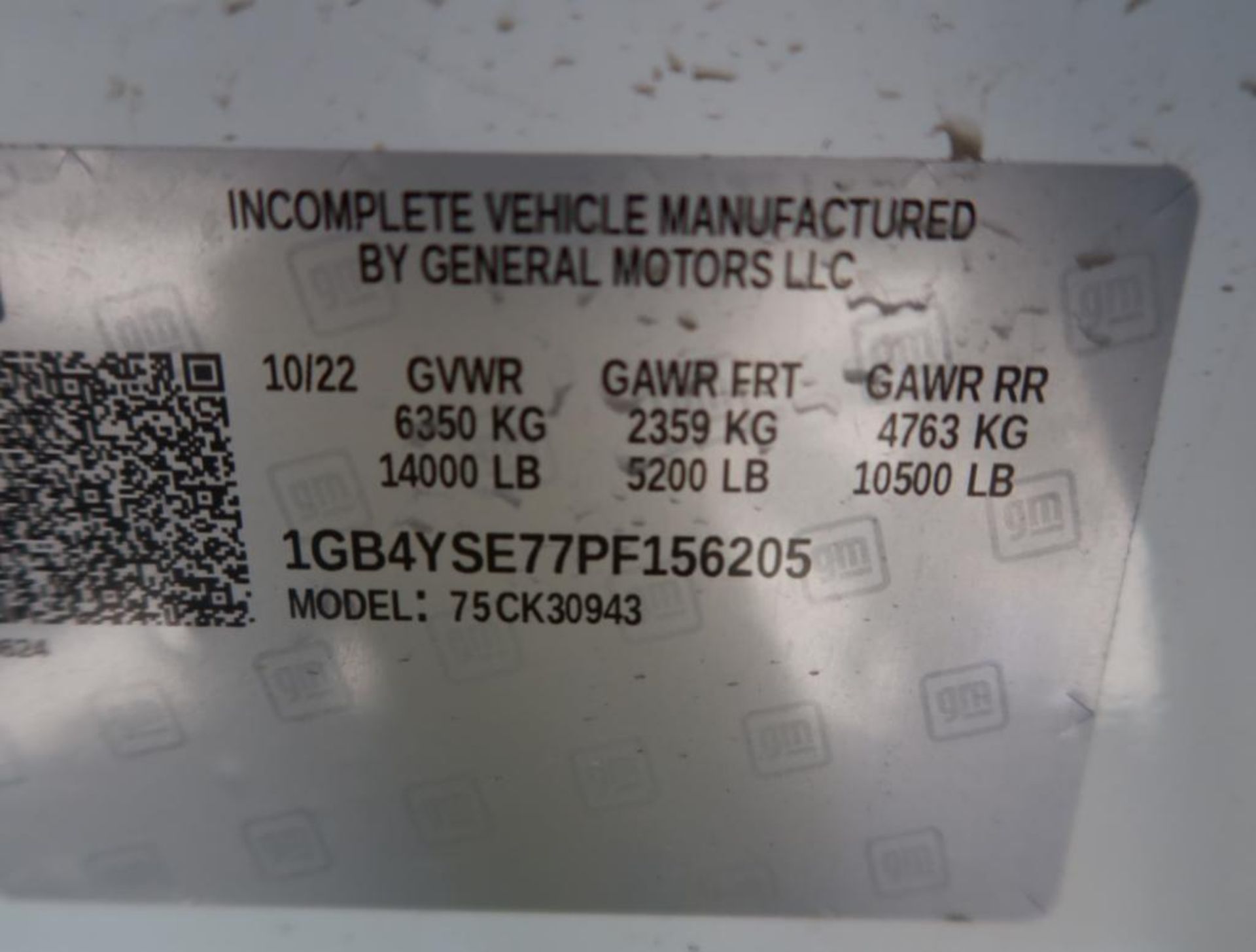 2023 Chevy Silverado 3500 4WD Crew Cab Wide Utility Bed Dual Wheel, Gas, License# AT2 0BH, VIN 1GB4Y - Image 8 of 8