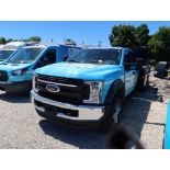 2019 Ford 4WD Crew Cab F-550 Super Duty Flat Bed, Dual Wheel w/Tool Box, Diesel, License# NPW-I96, V