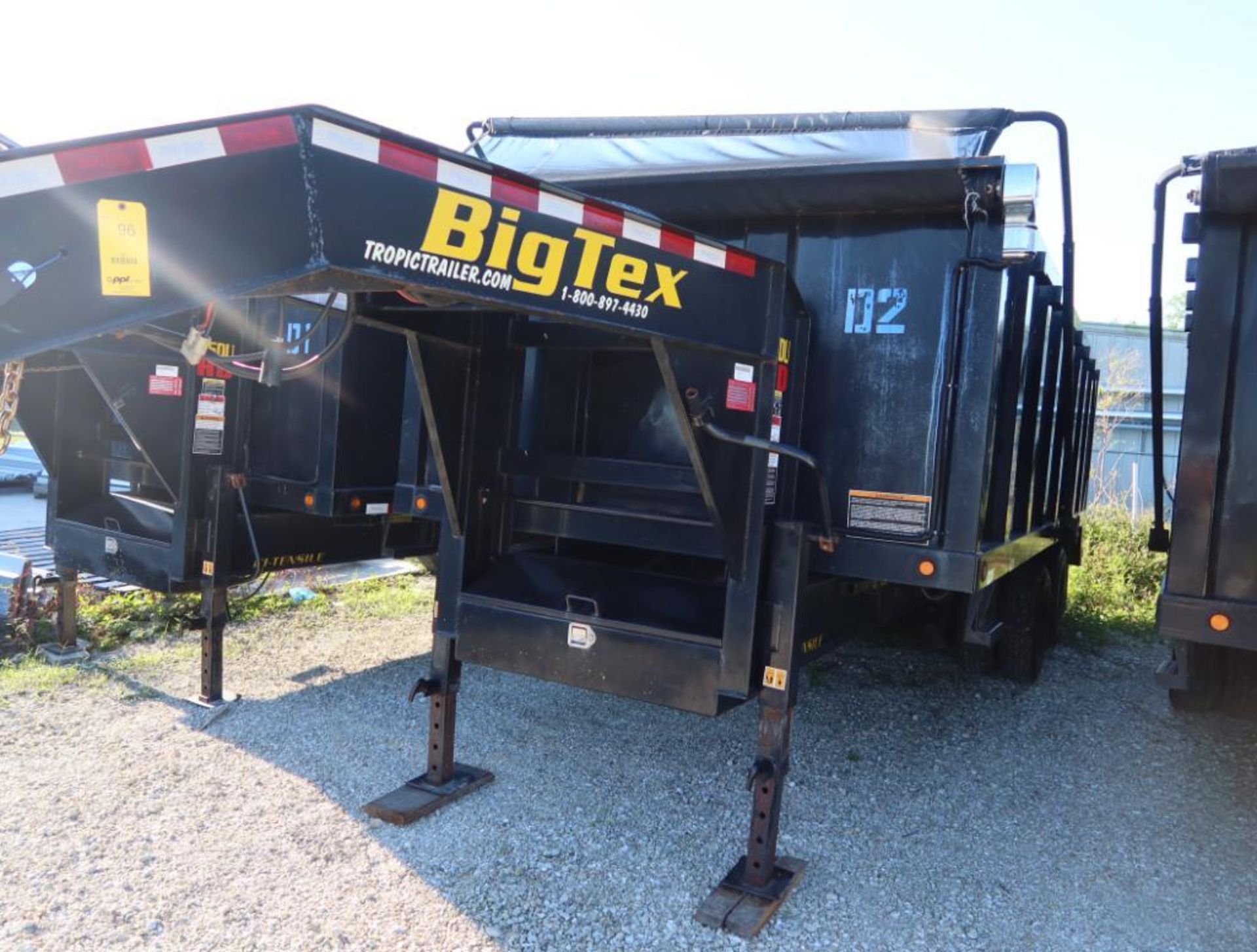 2020 Big Tex Dump Trailer, 8' x 20' Dual Tandem, Gooseneck, Cover, GVRW 10,000 Lbs., MDL-25DU-20BK8S - Bild 2 aus 4