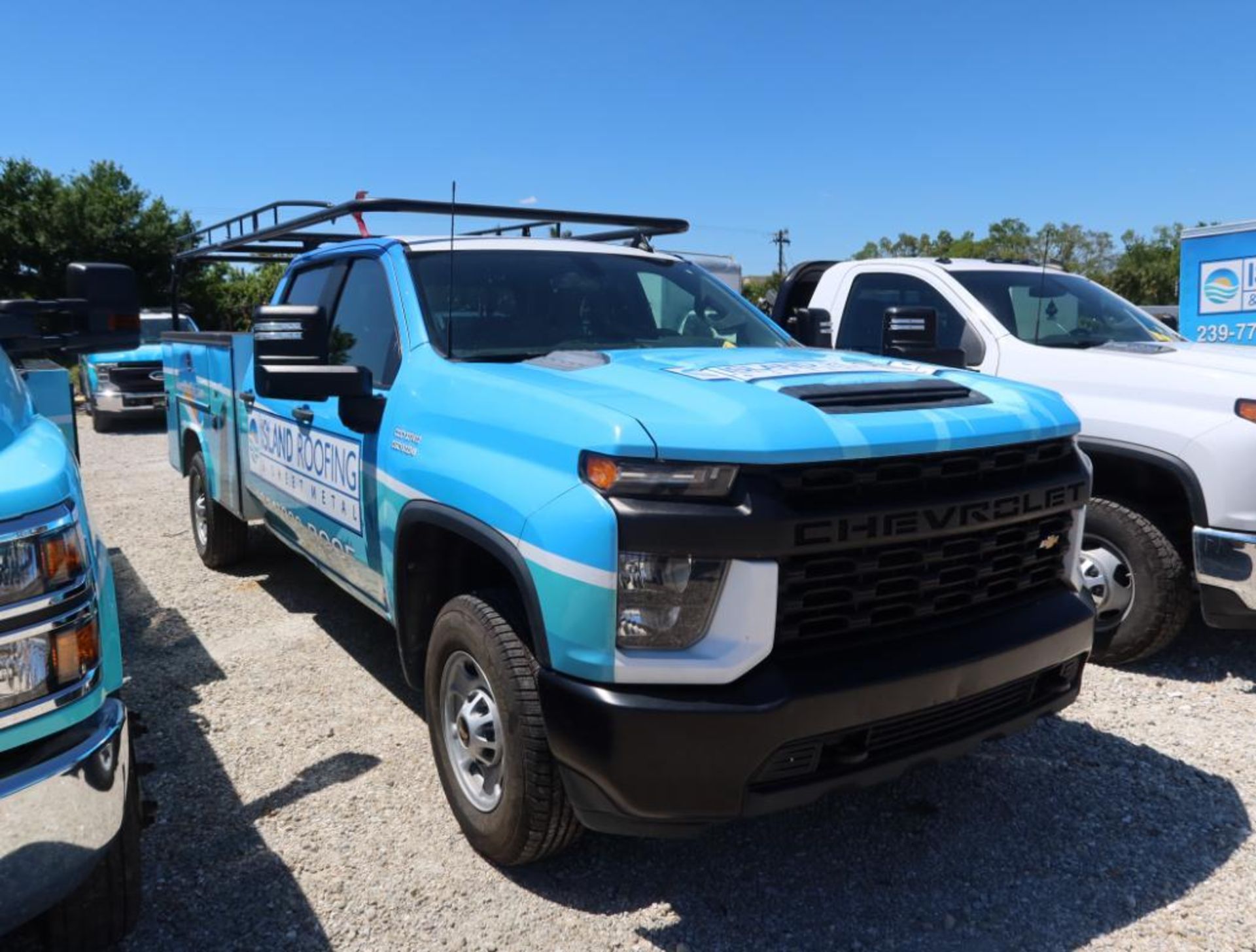 2020 Chevy Silverado 2WD 4Dr Crew Cab Service Body w/Ladder Rack, Gas, License# QTJ-P78, VIN 1GB4WLE - Image 2 of 8