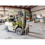 Clark C500Y45 LP Forklift, Cascade Fork Rotator Attachments, 3,725 Lb. Cap., 2,825 Cap. On Rotator,