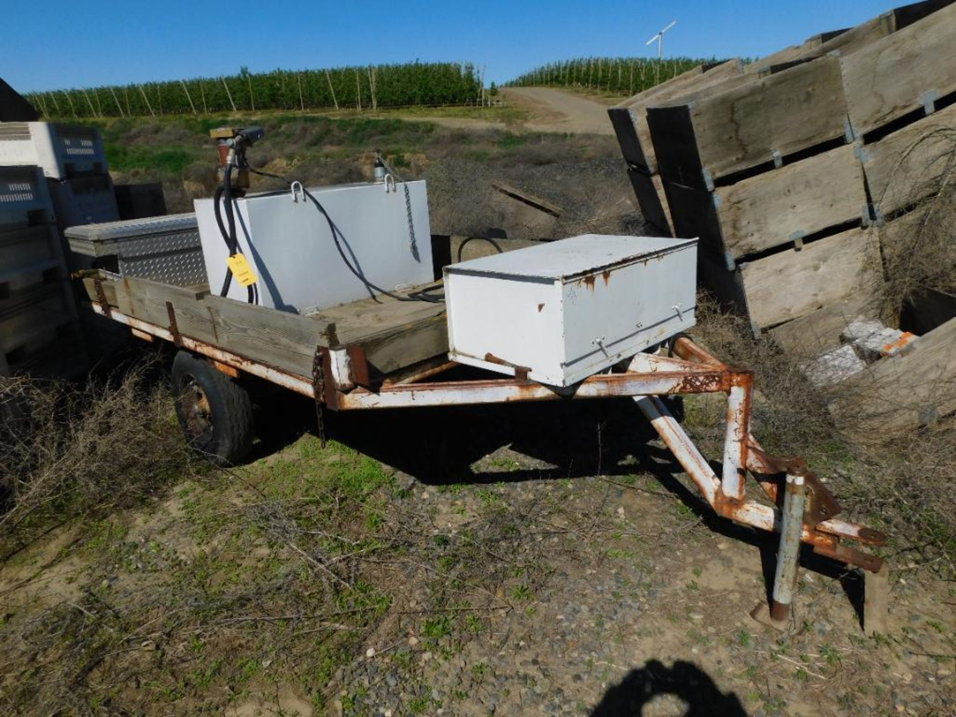 Trailer w/Fuel Tank, Pump & Tool Box (LOCATED IN MAINTENANCE AREA)