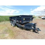 2014 Eagle Trailer Black Hawk Series 14,000 Lb. Cap. Dual Axle Dump Trailer, 12' x 5' Box, VIN 184BU