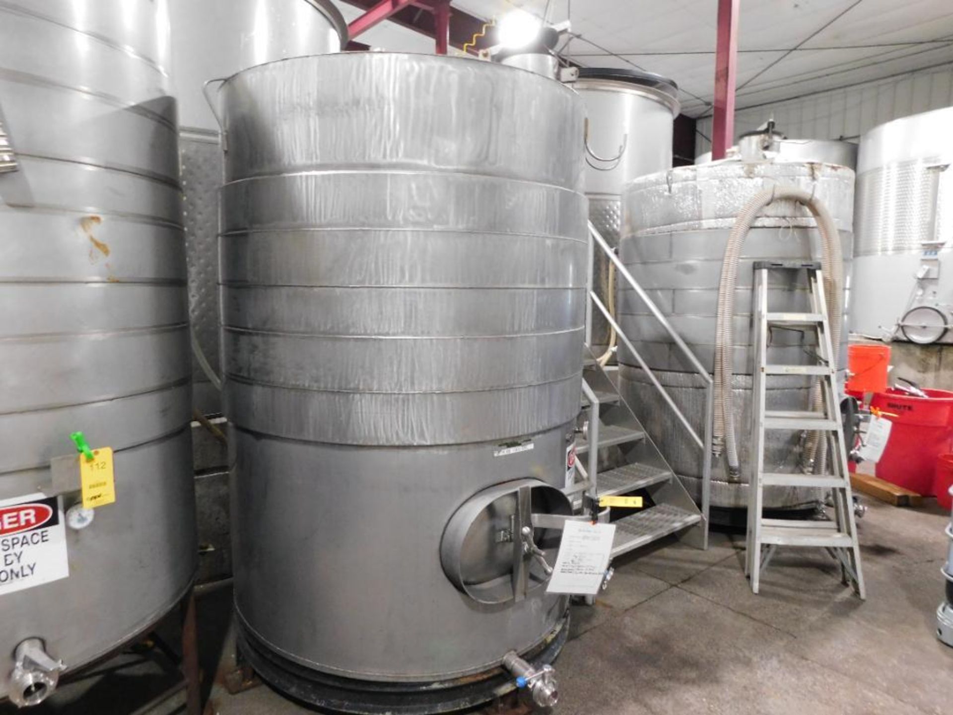 1,000 Gallon Stainless Steel Wine Storage Tank w/Glycol Jacket (LOCATED IN WINERY) - Image 2 of 3