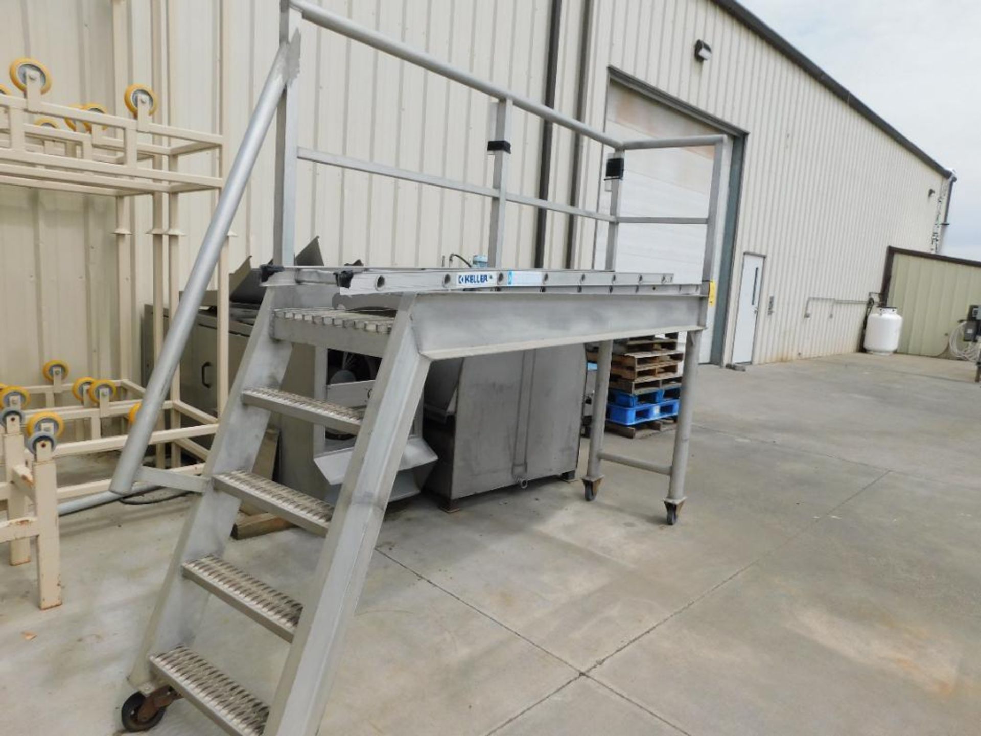 53" Platform Rolling Aluminum Catwalk (LOCATED IN WINERY) - Image 2 of 2