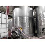 Spokane Industries 2,500 Gallon V90-8-S Stainless Steel Wine Fermentation Tank w/Lid (SUBJECT TO ENT