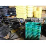 LOT: Approx. 28' 24" Side by Side Powered Belt Conveyor & Assorted Manual Roller Conveyor (LOCATED I