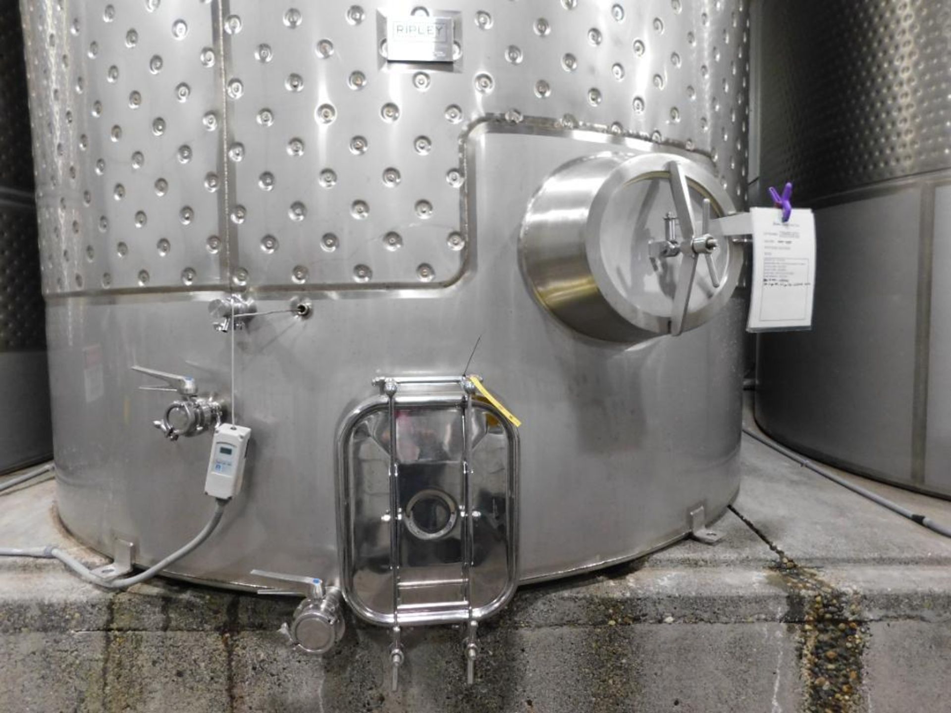 Ripley Beverage 4,200 Gallon Stainless Steel Wine Fermentation Tank w/Glycol Jacket (2023), S/N 2310 - Image 3 of 4