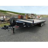 2016 Great Northern Trailer Works, 14,000 Lb. Cap. Equipment Trailer w/Ramps, Dual Axle, 20' Wood De