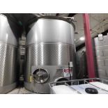 Spokane Industries 2,500 Gallon V90-8-S Stainless Steel Wine Fermentation Tank w/Lid (SUBJECT TO ENT