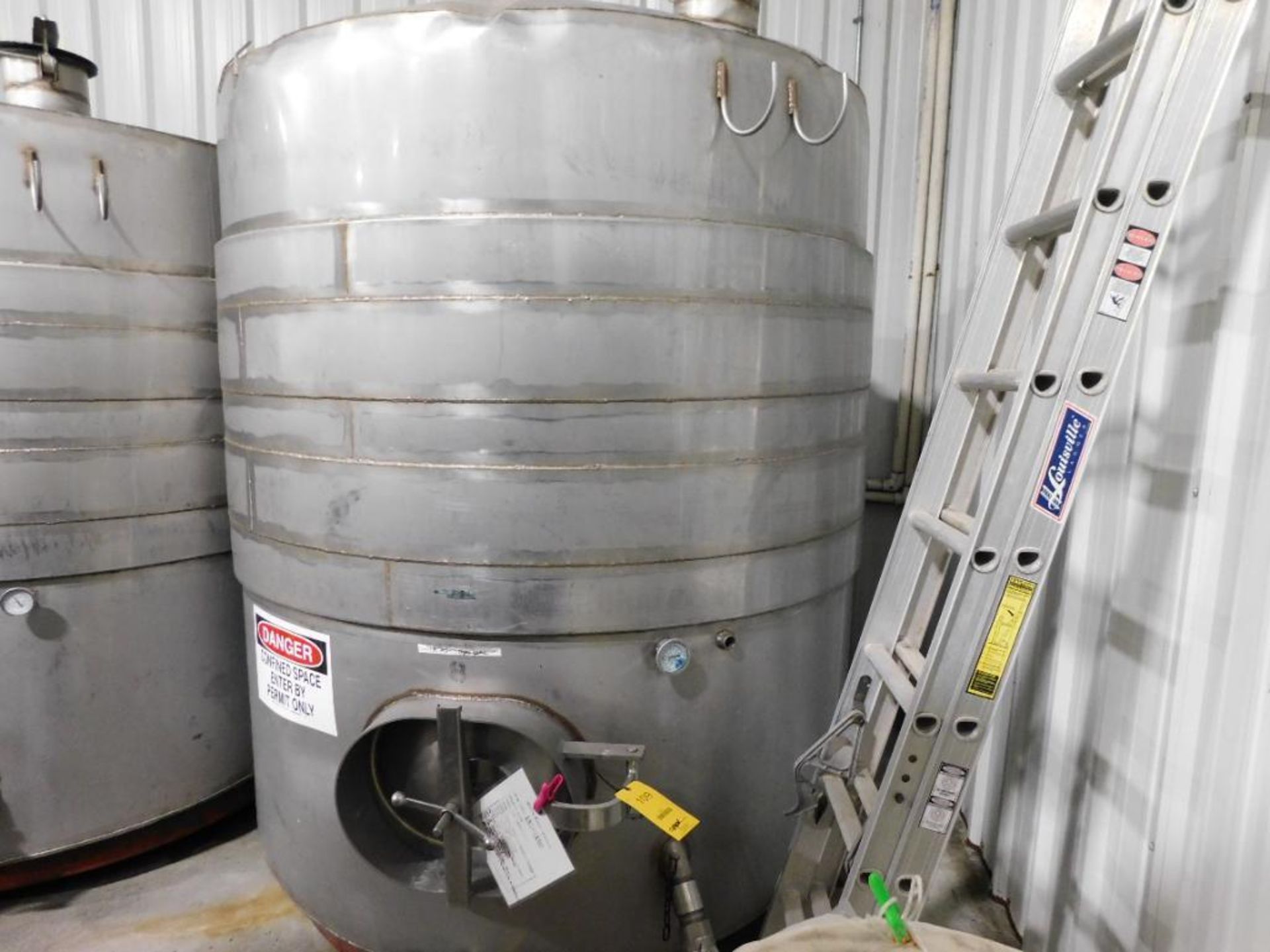1,600 Gallon Stainless Steel Wine Storage Tank w/Glycol Jacket (LOCATED IN WINERY) - Image 2 of 3