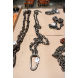 Industrial chain with hook
