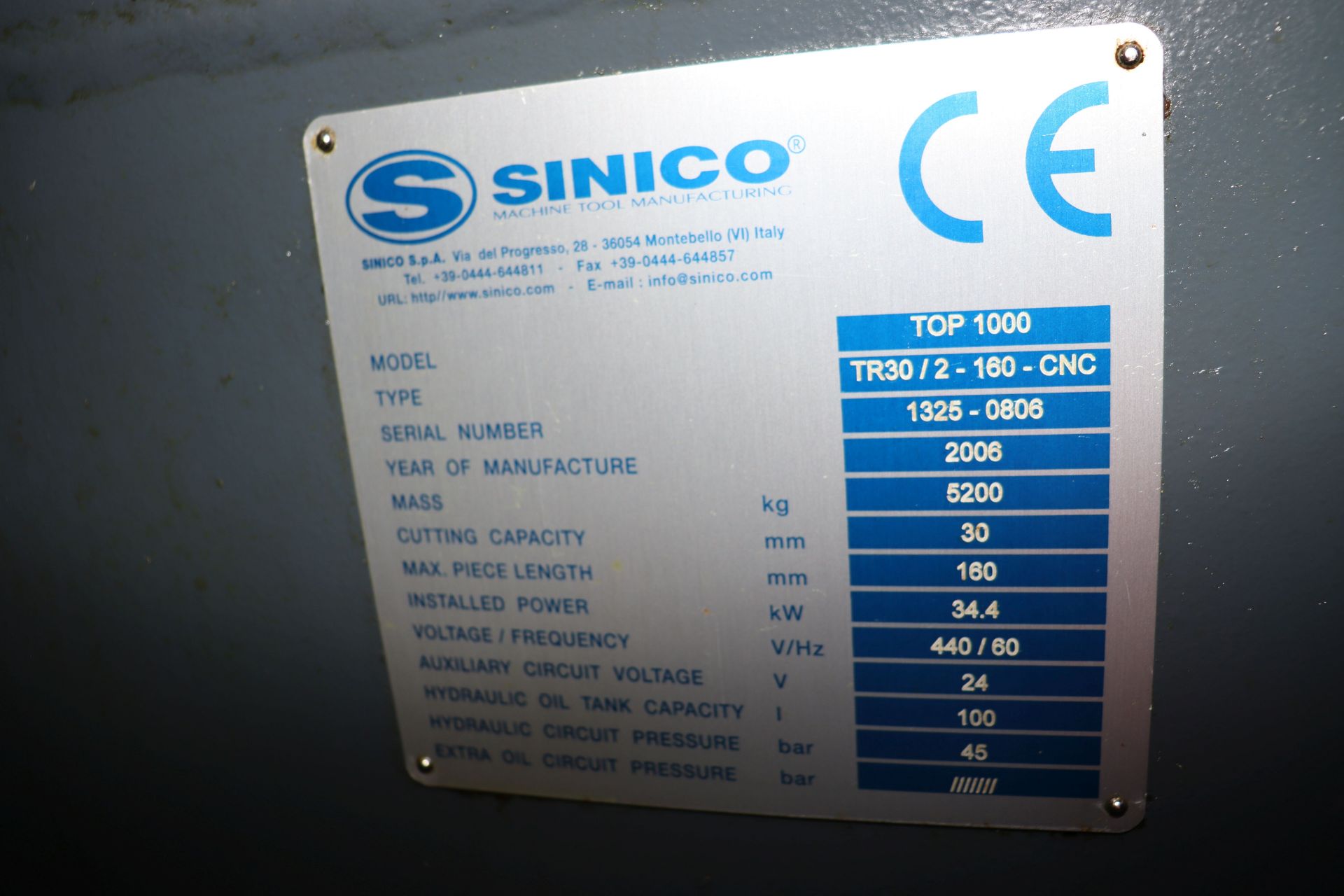 2006 Sinico TOP 1000 CNC - Image 9 of 9