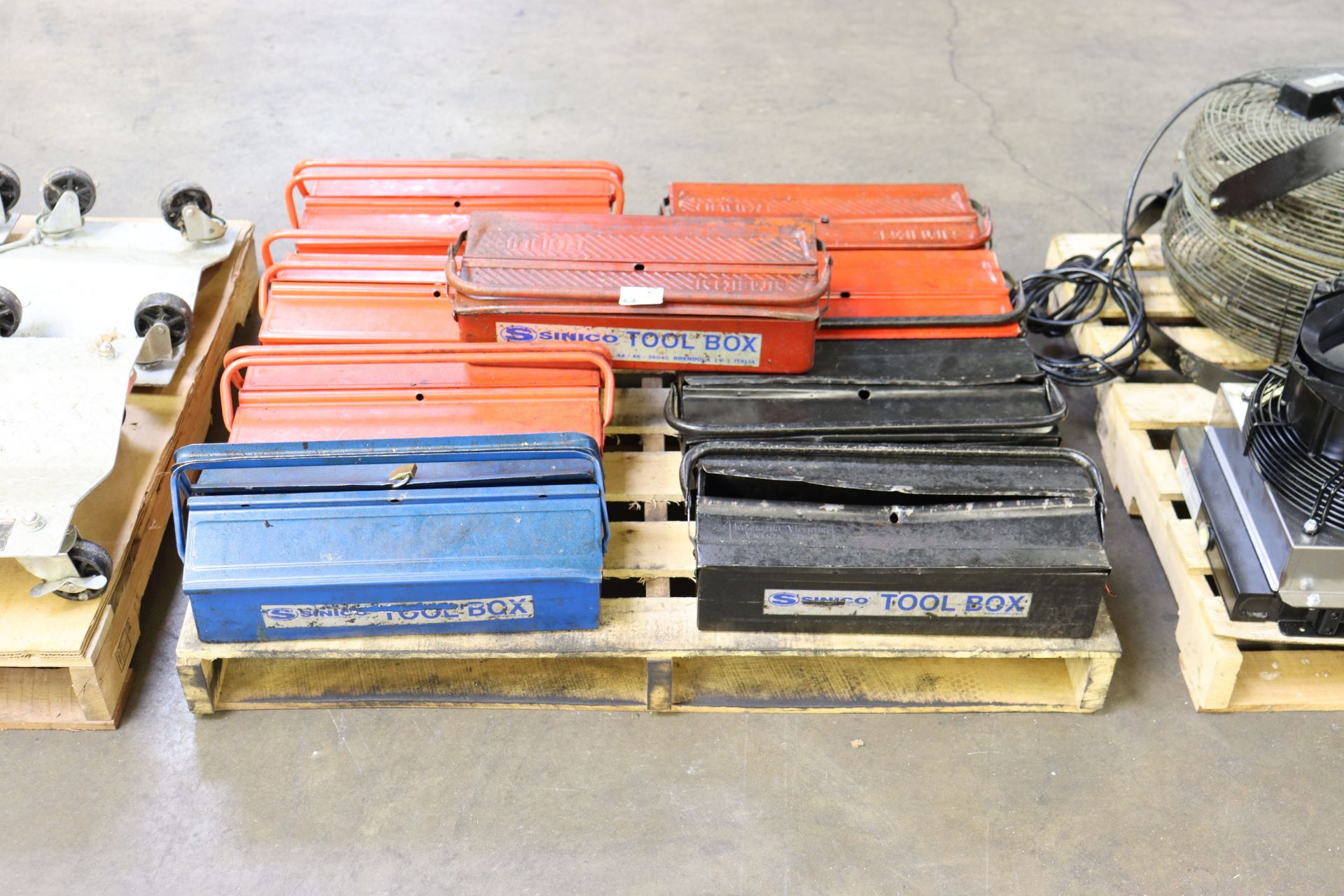 Assortment of Sinico tool boxes