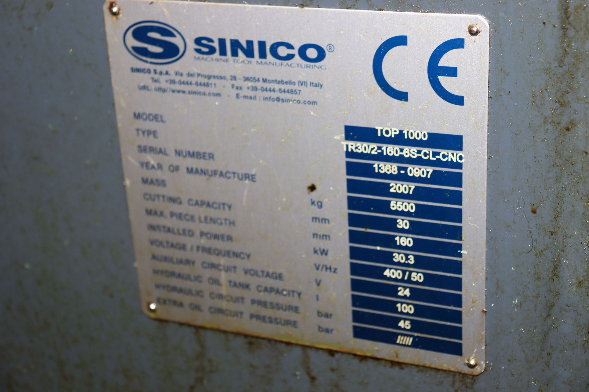 2007 Sinico TOP 1000CNC - Image 7 of 7