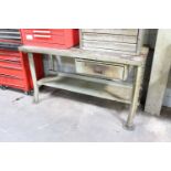Metal table with drawer