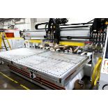(2) 5'X5' TWIN TABLE TWIN SPINDLE THERMWOOD M42 3-AXIS CNC ROUTER, S/N M422240415, New 2015