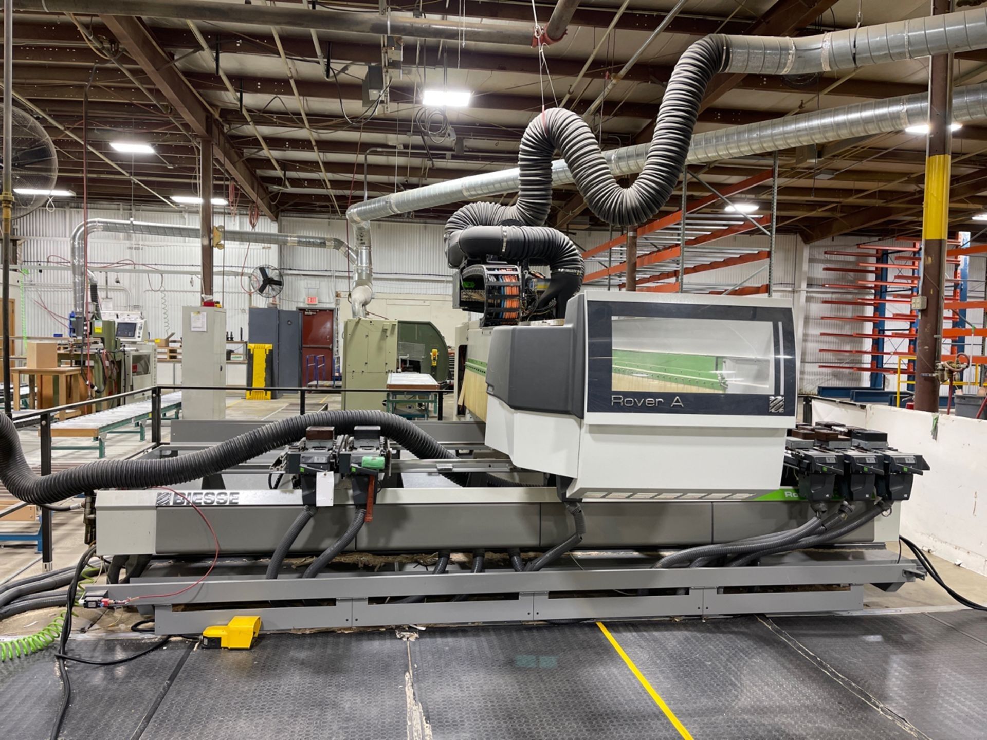 BIESSE ROVER A 1332 ATS POD AND RAIL 4-AXIS CNC ROUTER, S/N 35171, NEW 2012