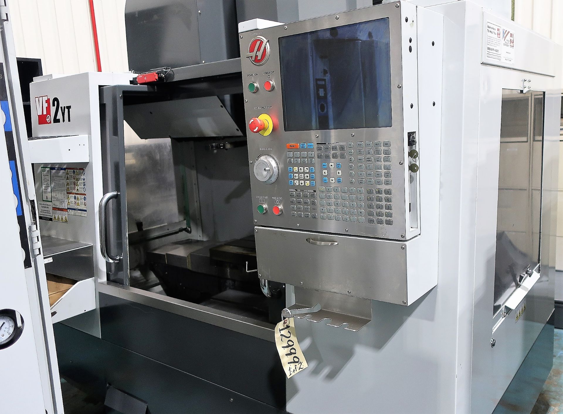 HAAS VF-2YT CNC 3-AXIS VERTICAL MACHNING CENTER, S/N 1090609, NEW 2011 - Image 9 of 11