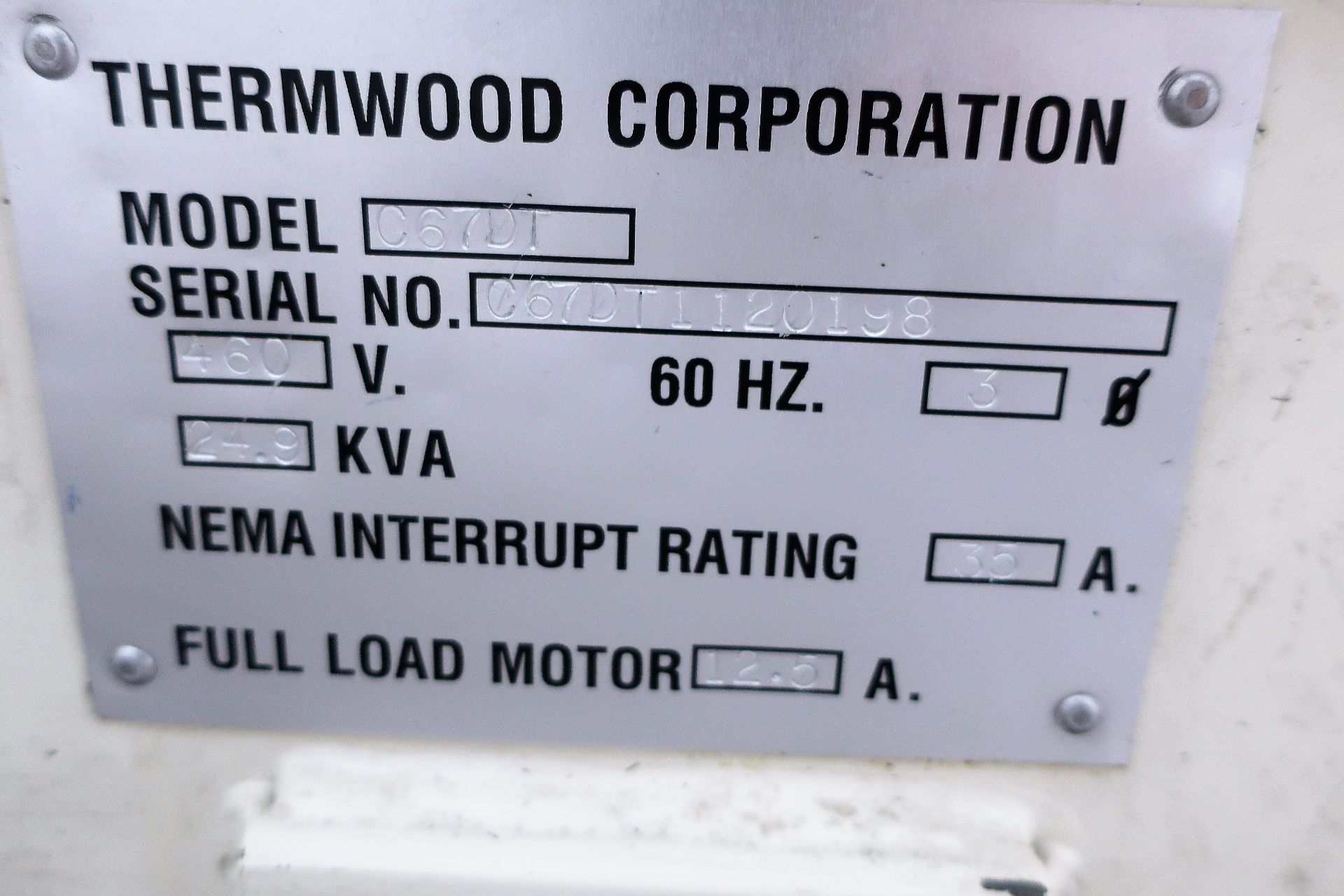 THERMWOOD C67DT 5-AXIS CNC ROUTER, S/N 67DT1120198, NEW 1998 - Image 8 of 8