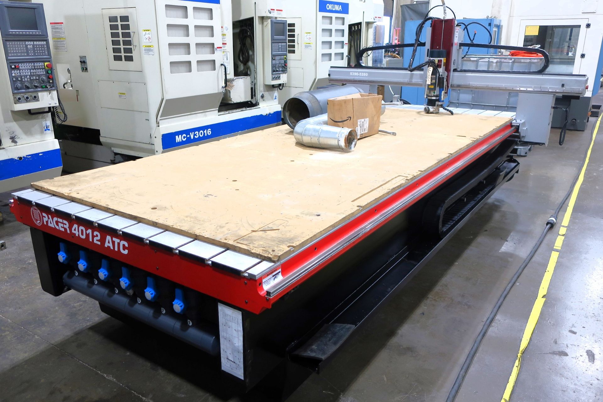 5' X 12' AXYZ PACER 4012 ATC CNC ROUTER, S/N 5390-5280, NEW 2015