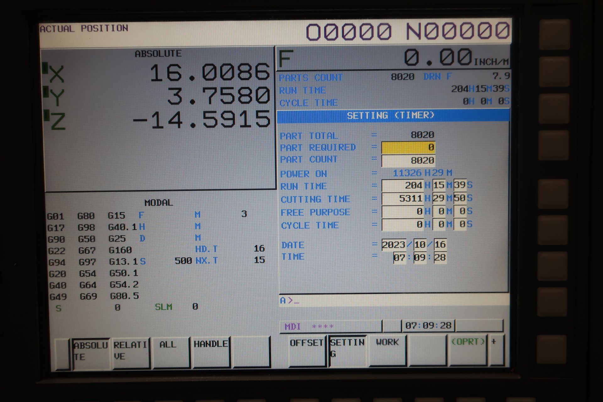HWACHEON VESTA 1000+ CNC 3-AXIS VERTICAL MACHINING CENTER, S/N M299366J5NB, NEW 2018 - Image 7 of 14