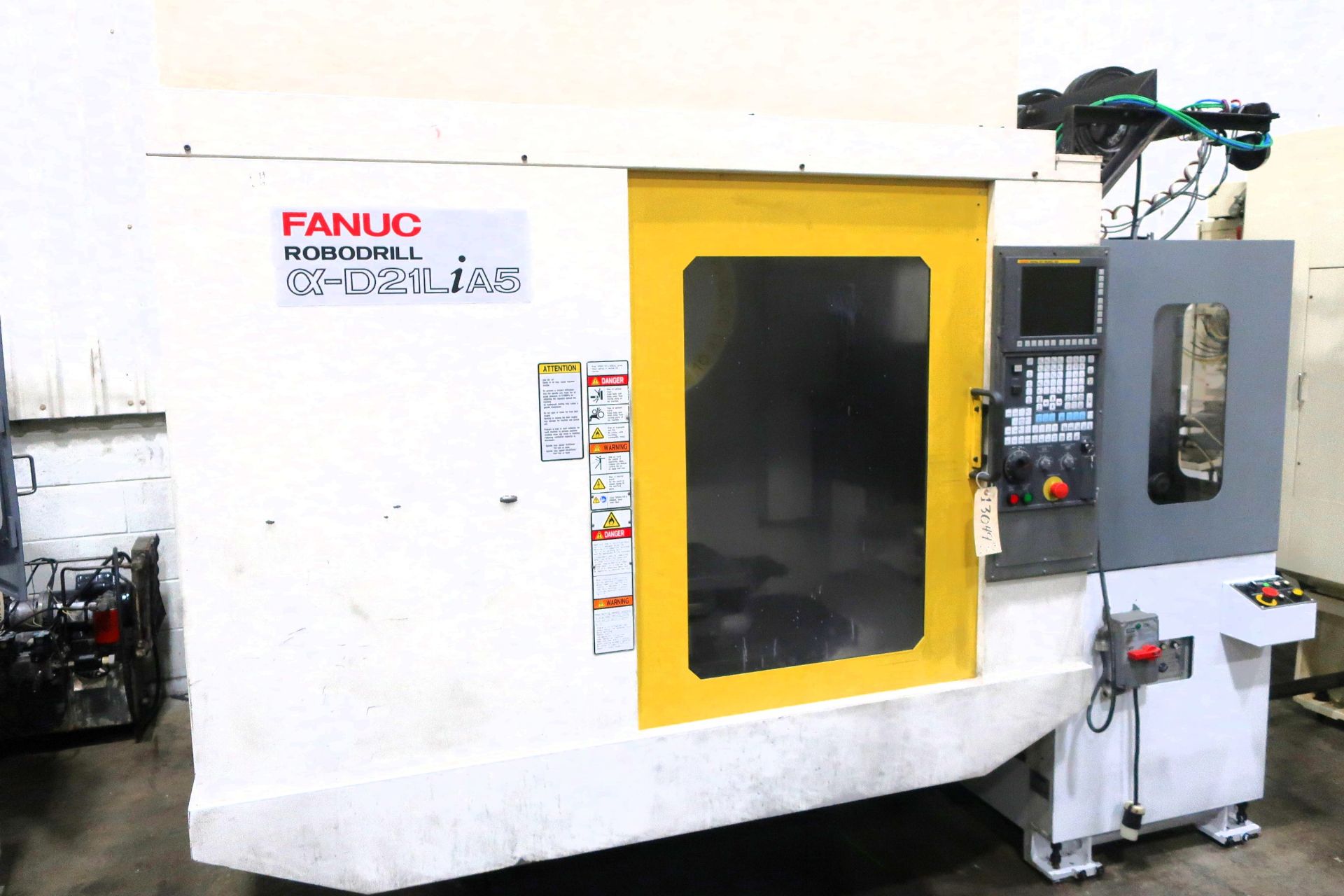 Fanuc Robodrill Alpha T21iFLA CNC Drill Tap Vertical Machining Center w/Pallet Changer, S/N P105XH22