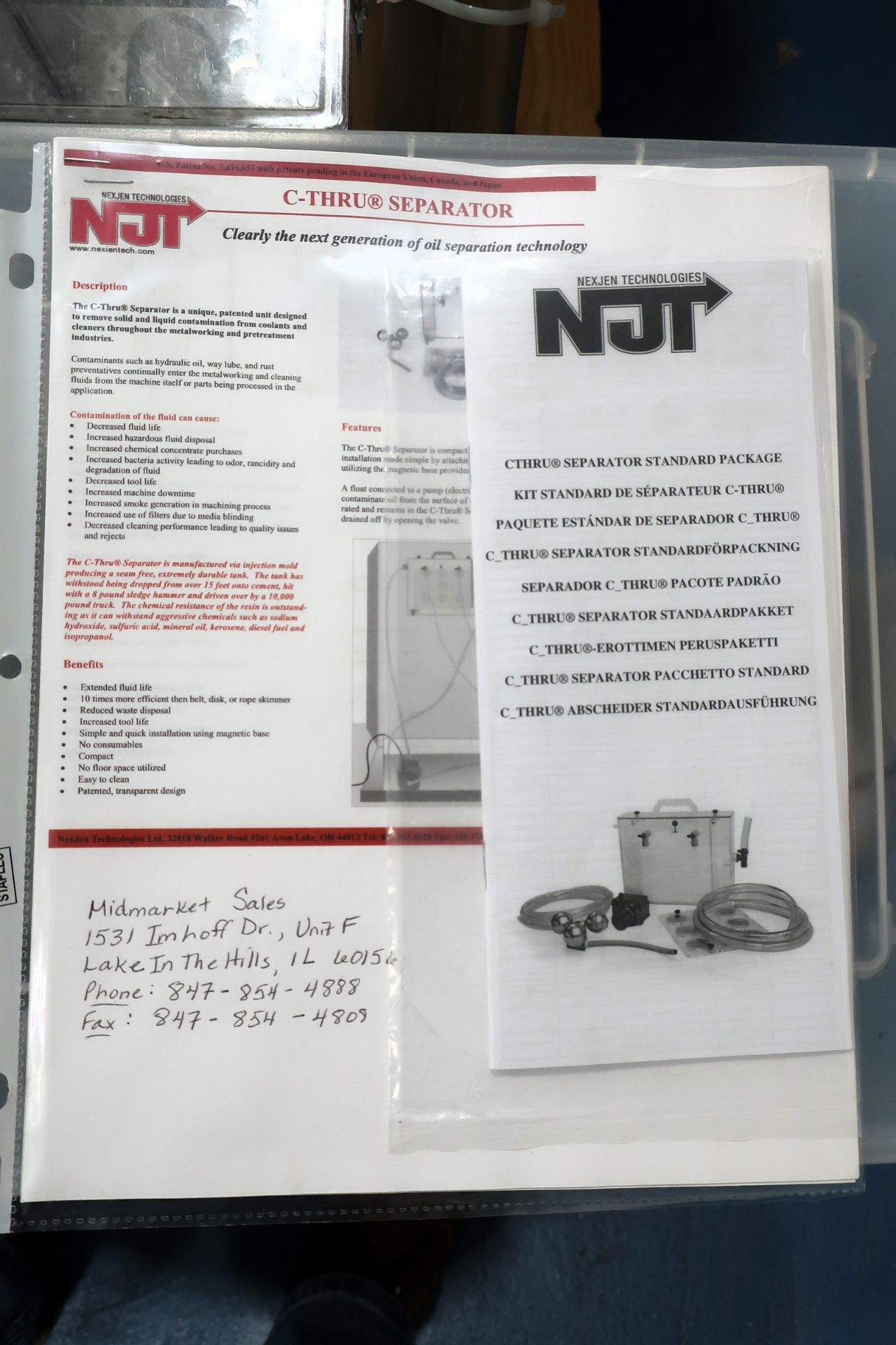 (5) NextJen Technologies C-Thru Separator Coolant Skimmers with pumps - Image 5 of 6