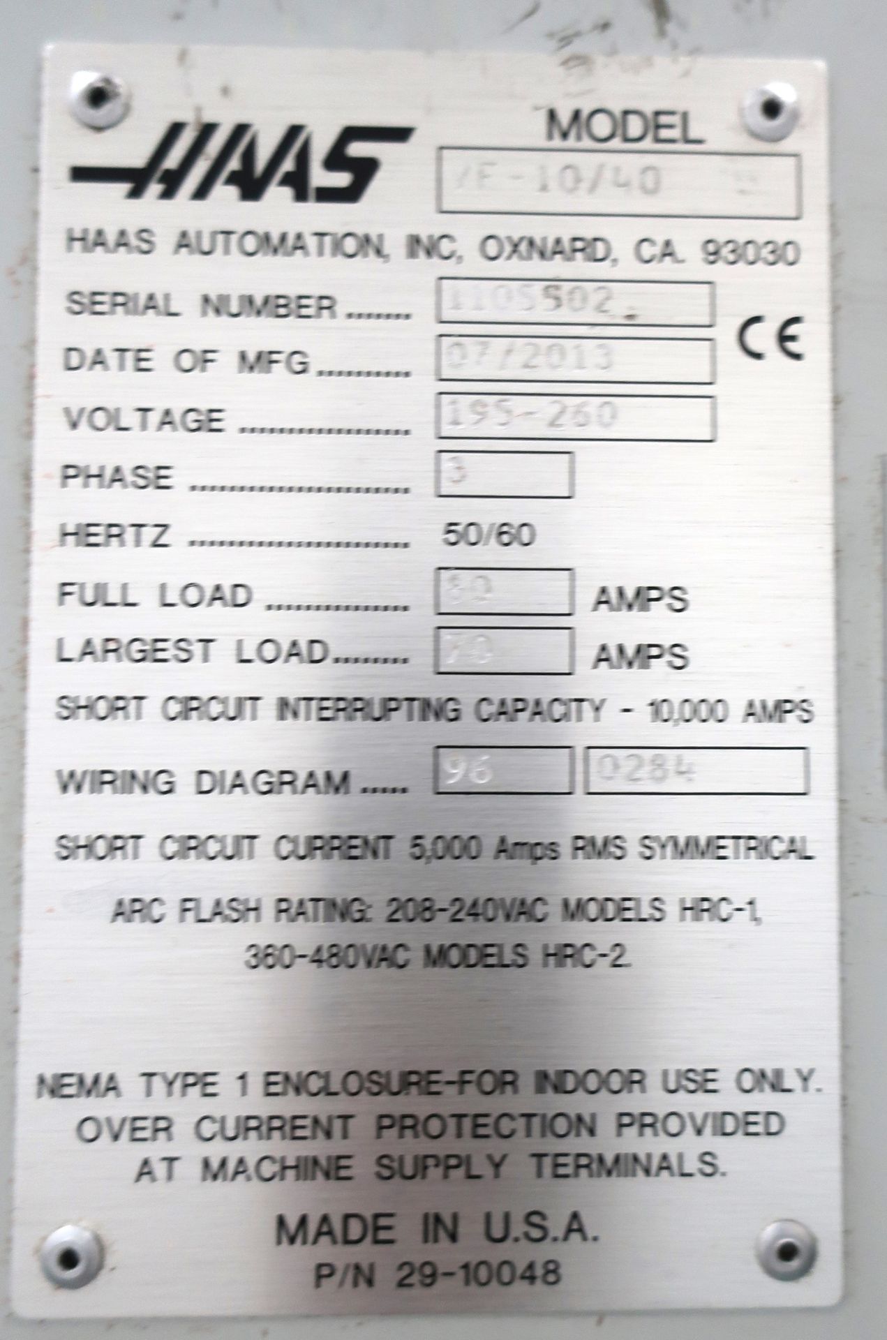 28" x 120" HAAS VF10/40 CNC VERTICAL MACHINING CENTER, NEW 2013 - Bild 14 aus 21