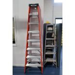 (3) Ladders and Step Stool, (1) 8' Ladder, (1) 6' Ladder, (1) 4' Ladder, (1) Step Stool
