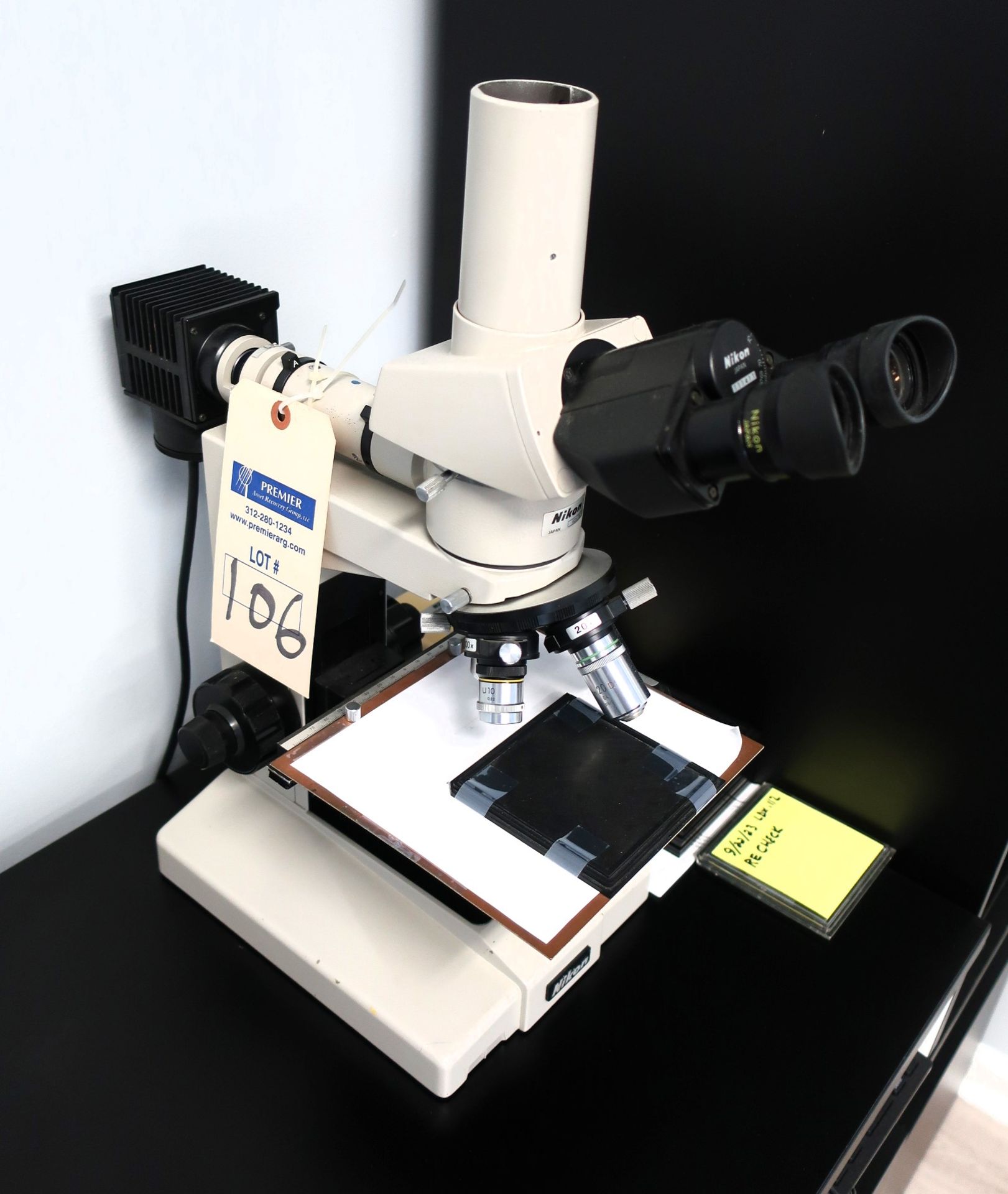 Nikon Optiphot Microscope with (4) Lenses, SN 52678