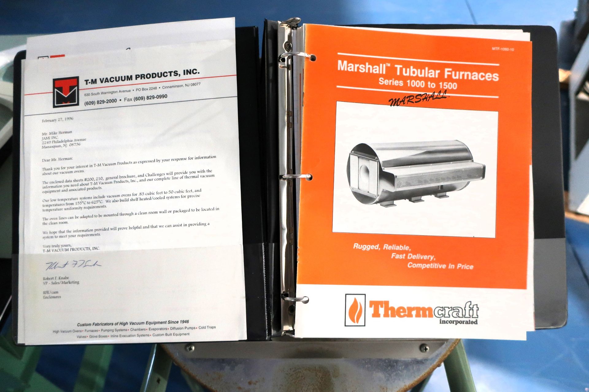 ThermCraft Inc. Marshall Tubular Furnace Model 1079, SN 8806039. Max temp 2000 deg F - Image 2 of 5