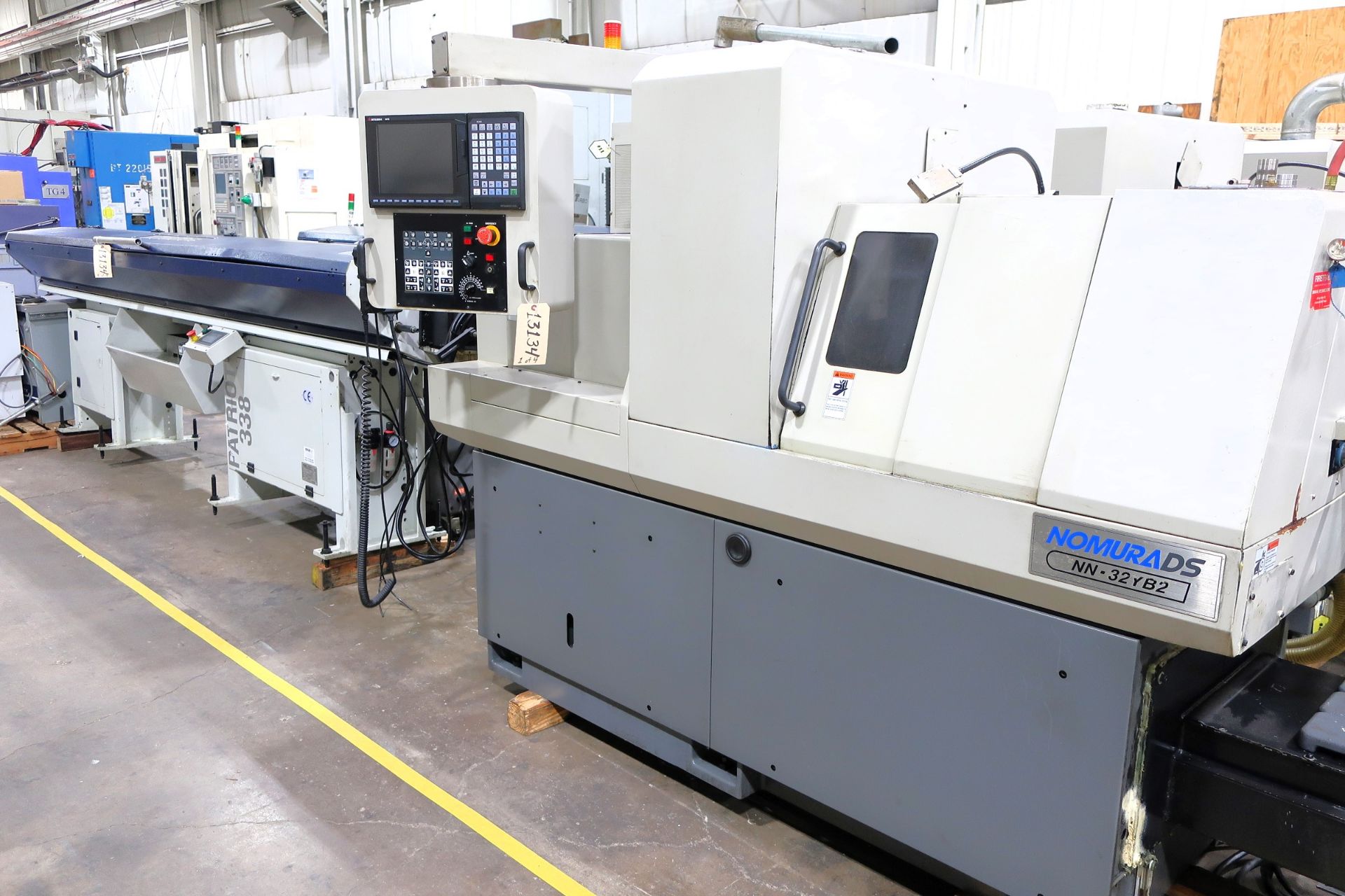 Nomura NN32YB2 32mm CNC Swiss Type Automatic Lathe w/Edge Barfeed, S/N 168011506, New 2016