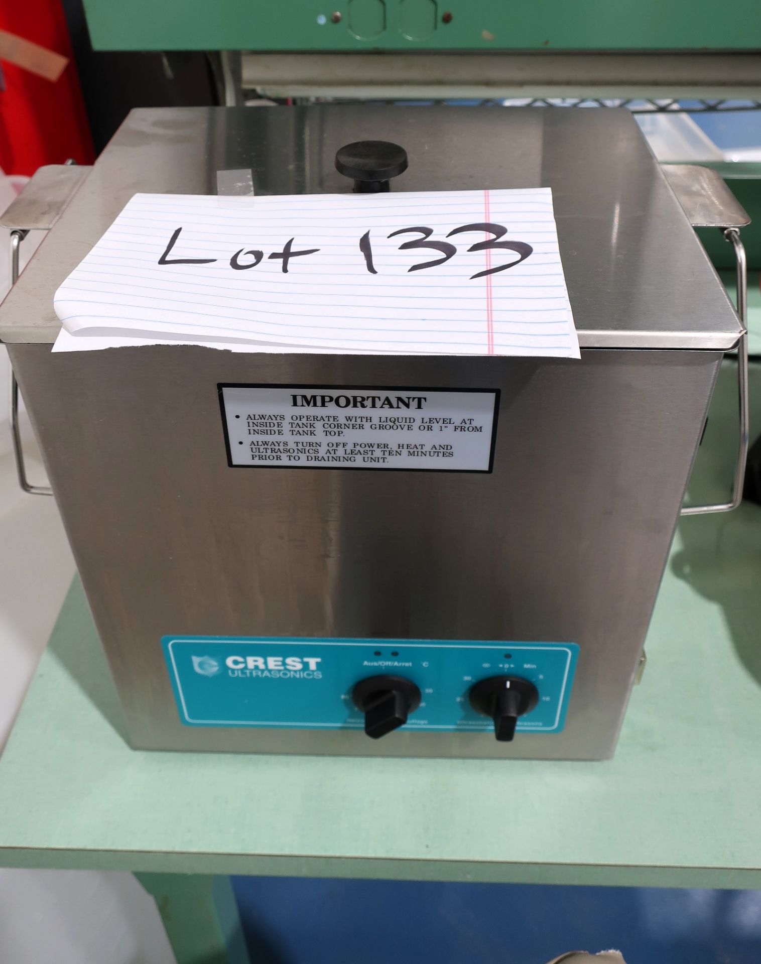 Crest Ultrasonics Model 1100HT Ultrasonic Machine, SN 110HS 10A 138