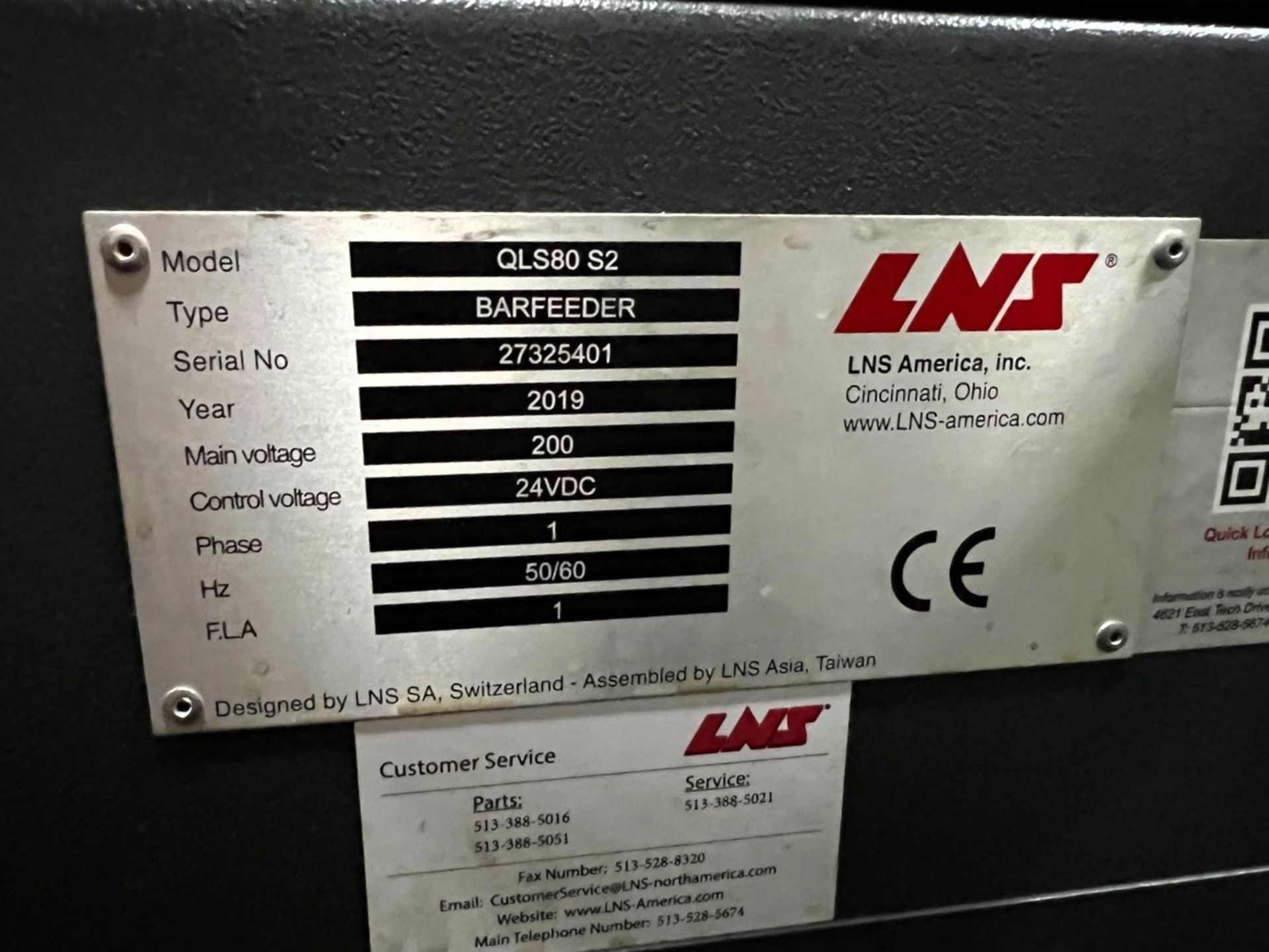 LNS QLS80 S2 Quick Load Servo Barfeeder - Image 3 of 3