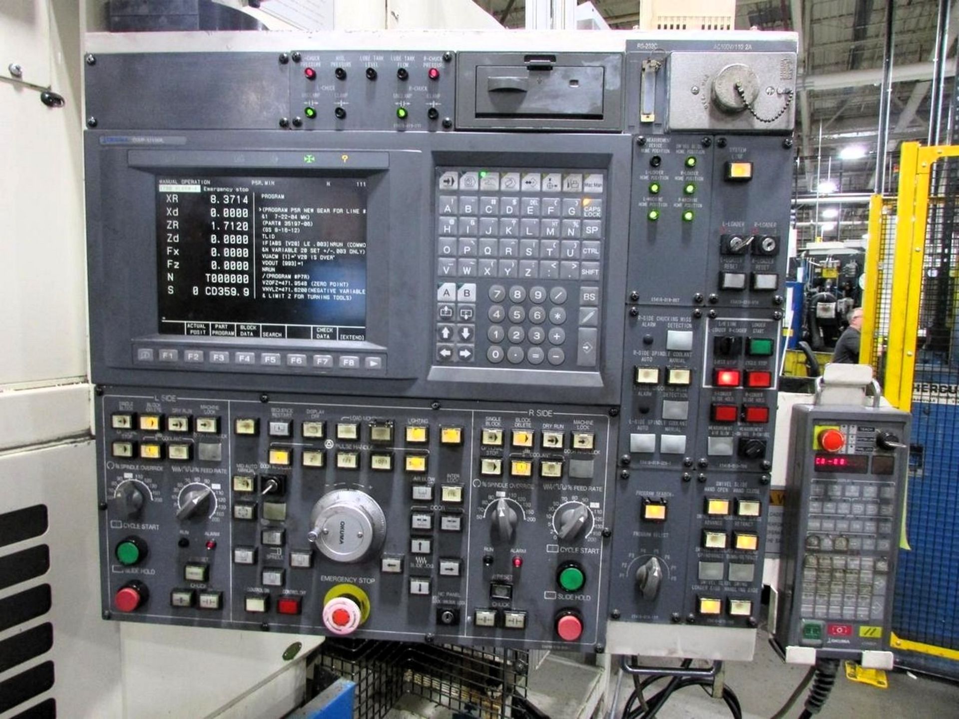 Okuma Lathe LFS10-2SP Twin-Spindle Twin-Turret CNC Turning Center, S/N 0122 - Image 3 of 15