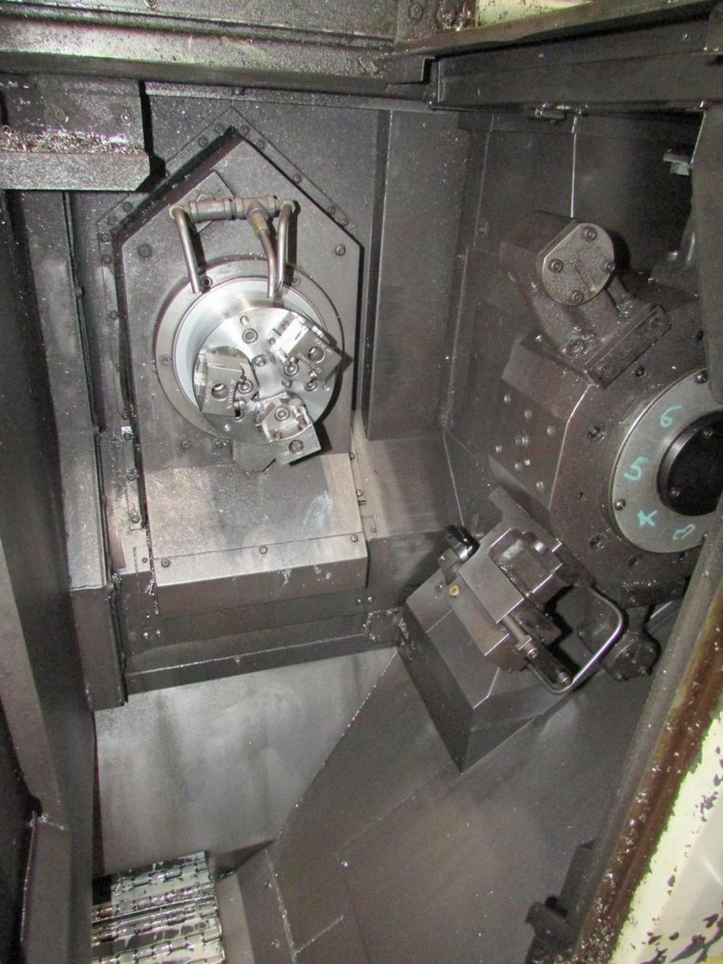 Okuma Lathe LFS10-2SP Twin-Spindle Twin-Turret CNC Turning Center, S/N 0122 - Image 6 of 15