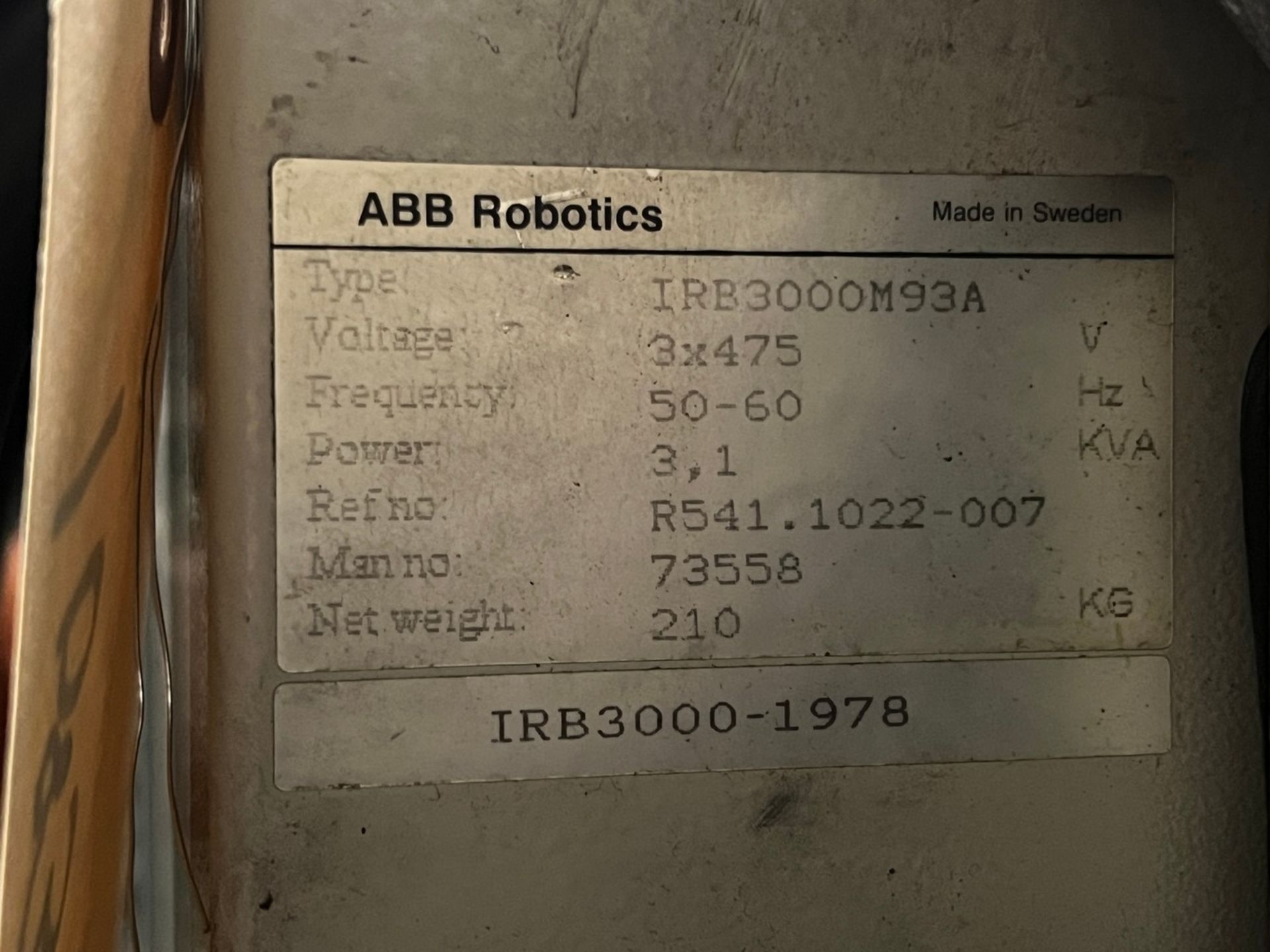 ABB IRB 3000 Robot - Image 9 of 11