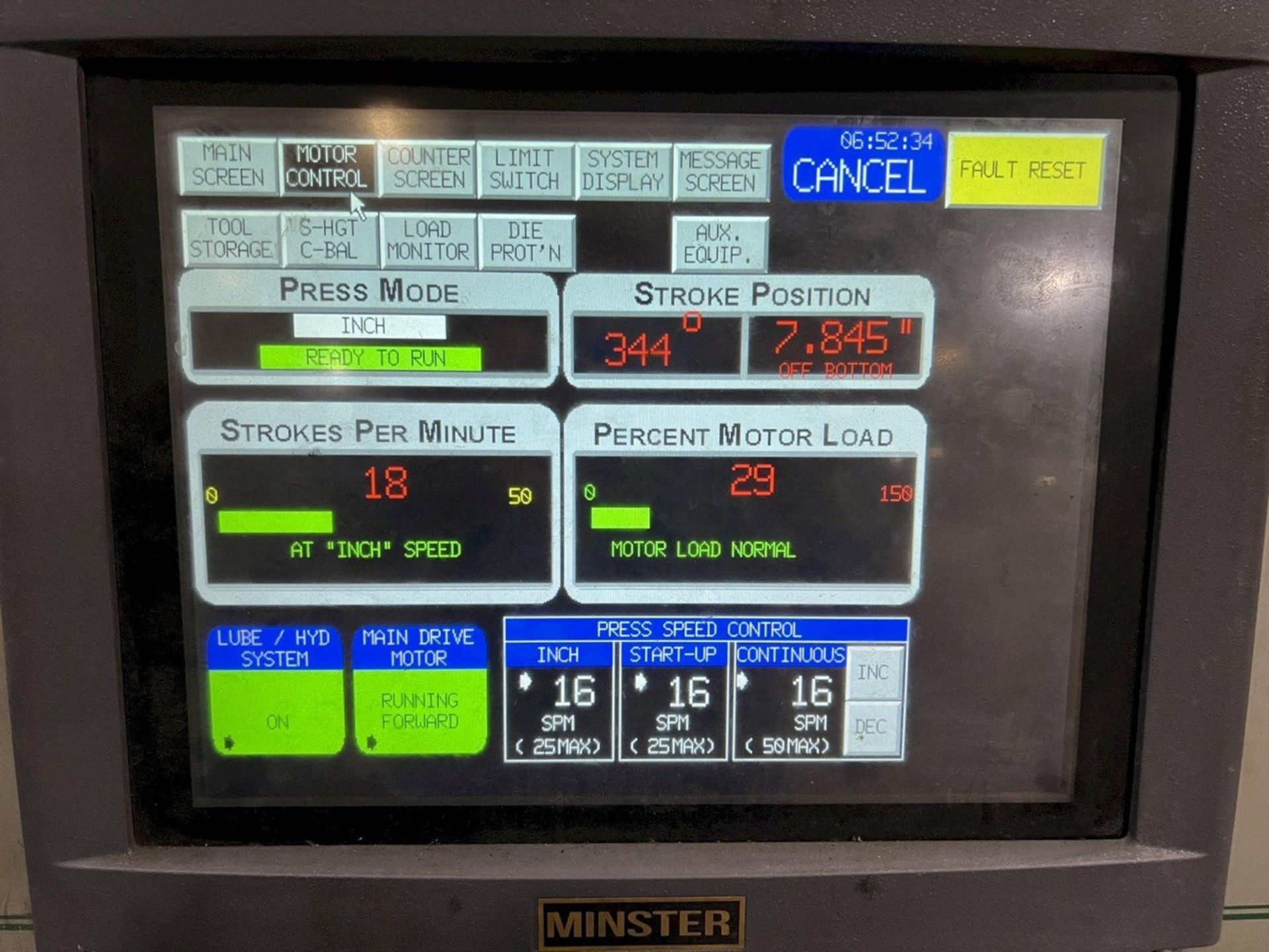 Minster E2-1000-144 Hevi-Stamper Two Point Eccentric Shaft, Progressive Die Press - Image 25 of 53