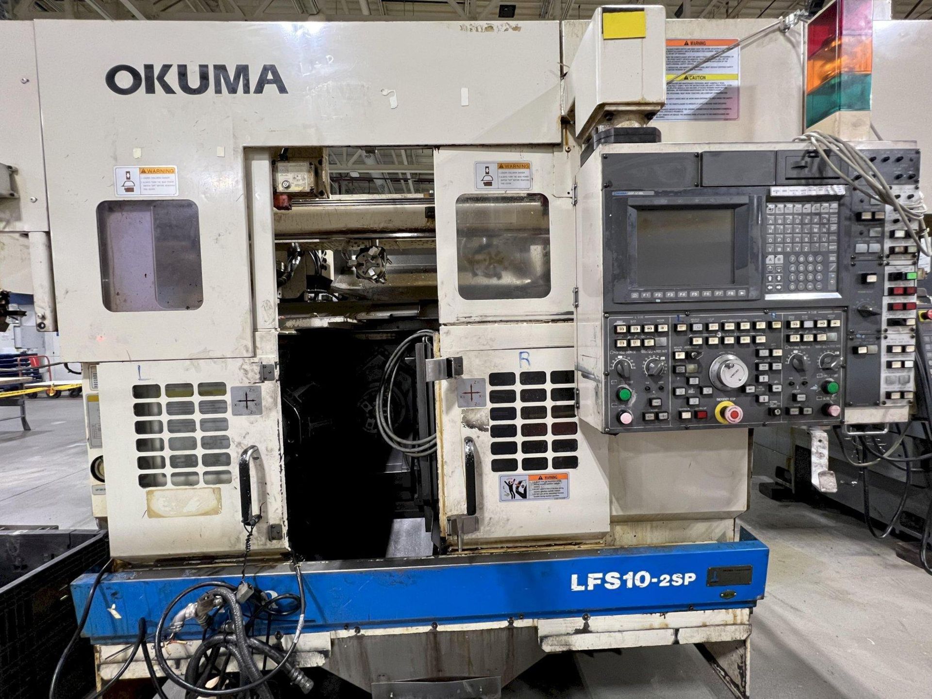 Okuma Lathe LFS10-2SP Twin-Spindle Twin-Turret CNC Turning Center, S/N 0225