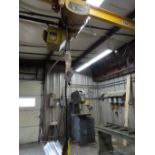 Approximately 15' Span Bridge Crane, w/ 1 ton Budgit electric hoist (bridge only; no crane rail)