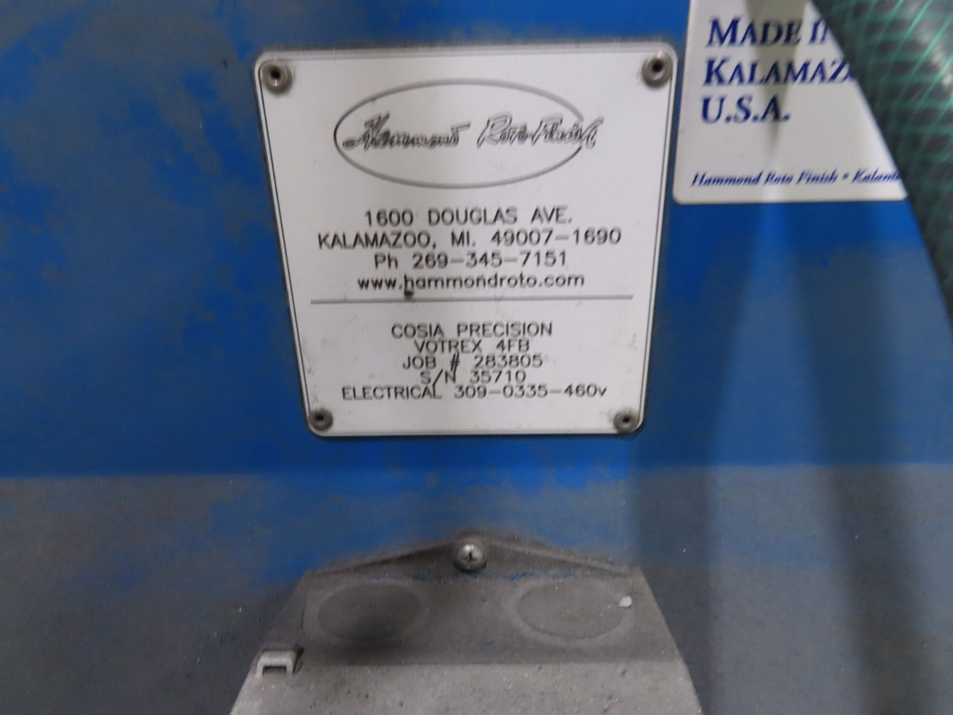 Hammond Roto-Finish Vortex 4FB Vibratory Mill - Image 3 of 4