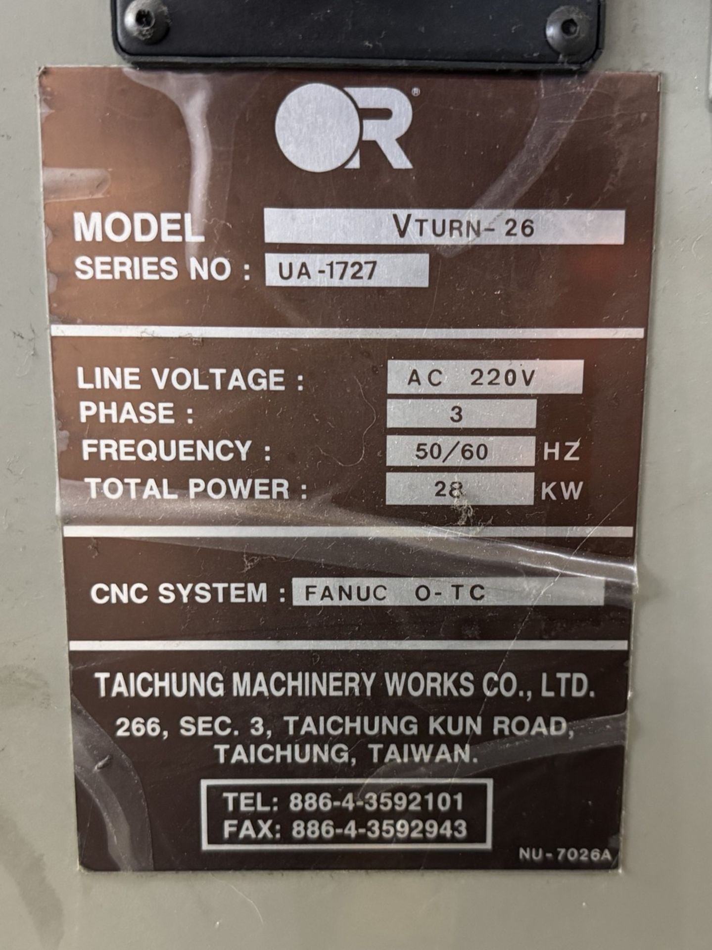 Fortune Vturn 26 CNC Lathe - Image 9 of 9